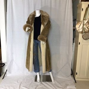 Gorgeous Full Length Faux Suede & Shearling Coat